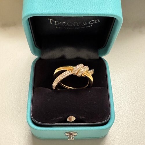 ティファニー ノット ダブルロウリング K18