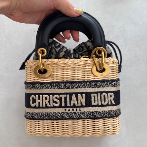 レディディオール ウィッカー 2WAYハンドバッグ