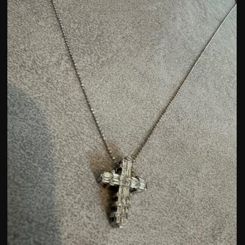 K18WG ダイヤネックレス