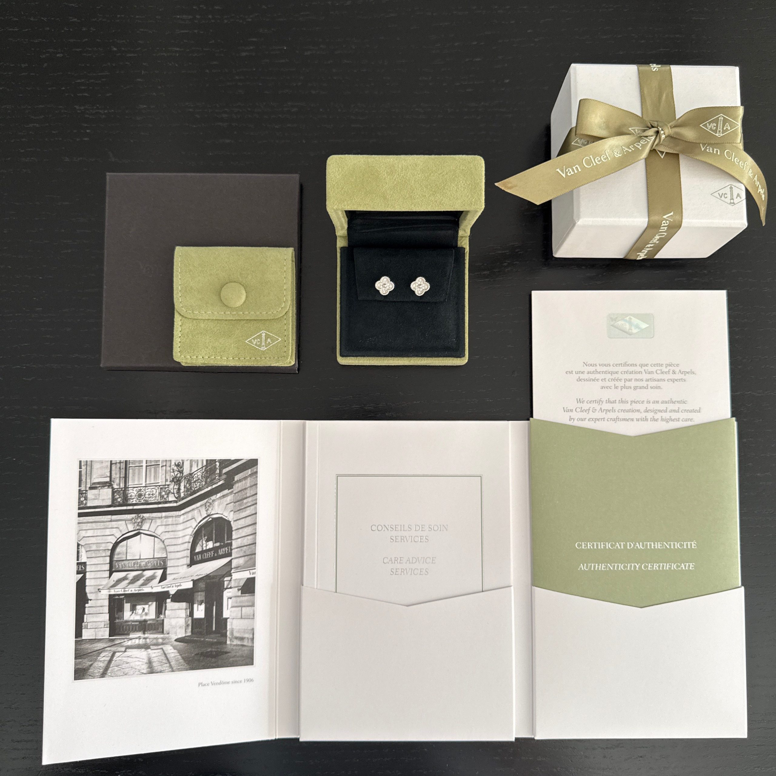 ヴァンクリーフ スウィートアルハンブラダイヤモンドピアス