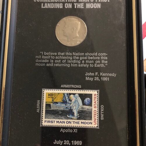 アポロ11号人類月面着陸祈念メダル&切手