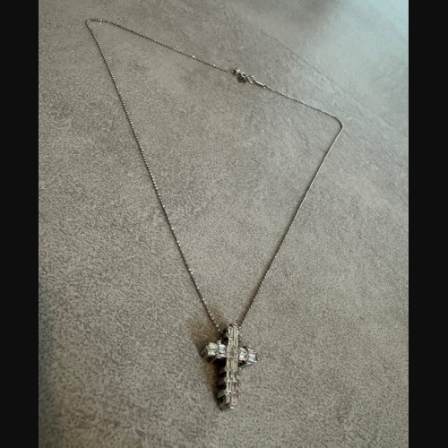 K18WG ダイヤネックレス