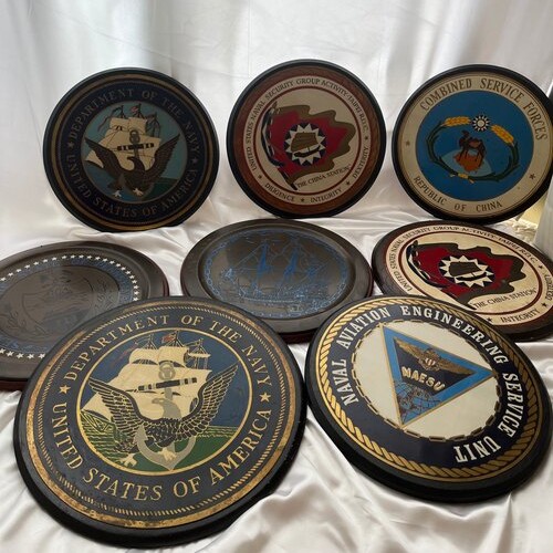 米海軍 木製プラーク 壁掛けヴィンテージインテリア