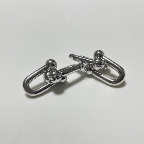 ティファニー　ハードウェア　ラージ　リンク　ピアス　スターリングシルバー