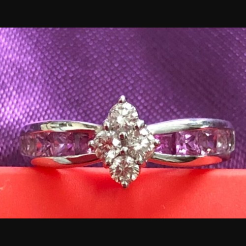 K18WG グラデーションリング サファイア