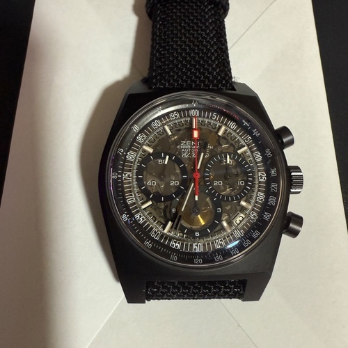 ゼニス エルプリメロ40周年 250本限定モデル ブラックチタン