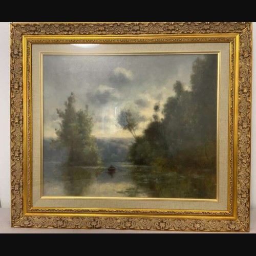 ポール・デジレ・トゥルイユベール 水辺の風景(ボート)