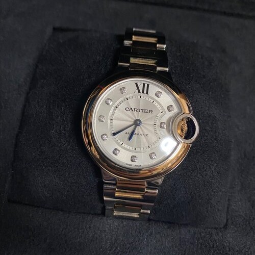 カルティエ バロン ブルー ドゥ カルティエ ウォッチ 33mm自動巻 コンビ PKG