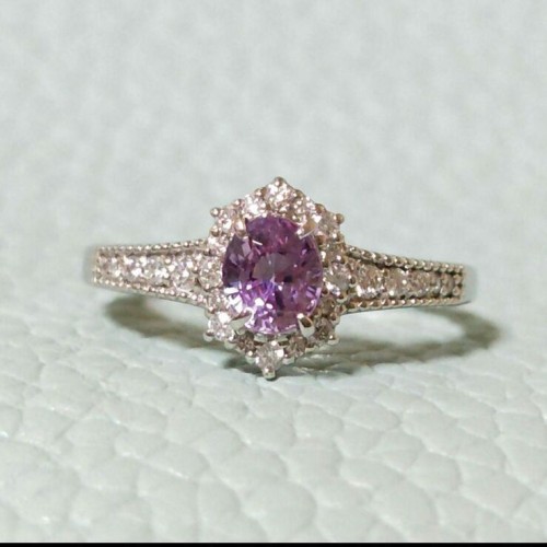 ピンクゾイサイトリング Pt900