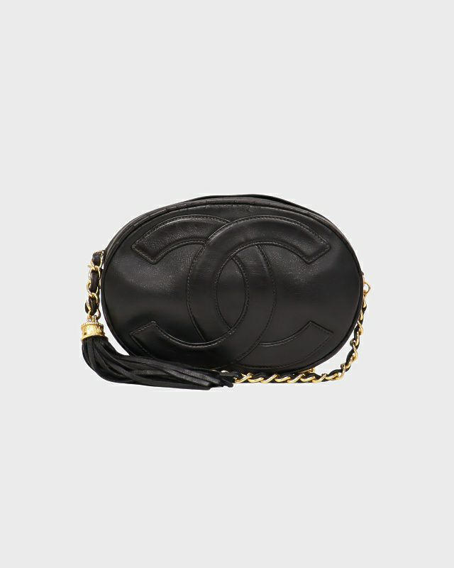 CHANEL タッセル付きデカCOCOチェーンショルダーバッグ
