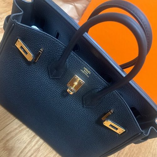 バーキン25黒ローズゴールド金具