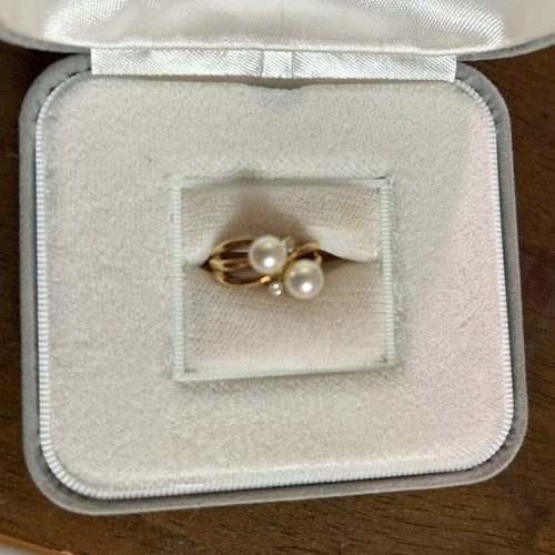 18K パール ダイアの指輪