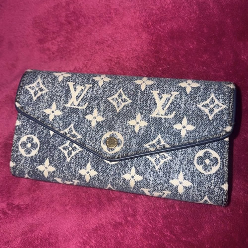ルイヴィトン ポルトフォイユサラ モノグラムジャガードデニム 長財布 マリーヌ