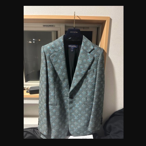 ルイヴィトン 19年 ウール テーラードジャケット 36 レディース グリーン