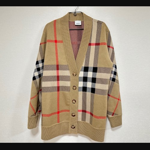 バーバリー 8039153 チェックカーディガン サイズM