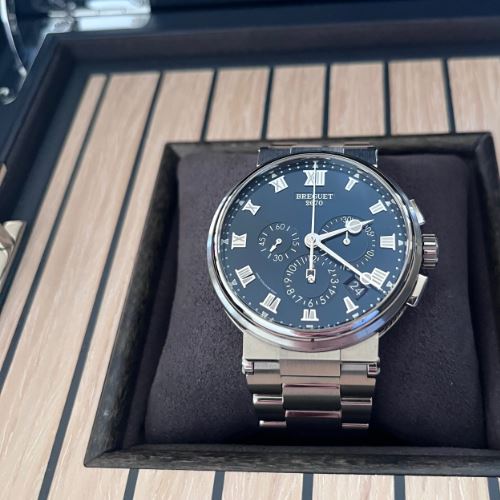 ブレゲマリーンクロノグラフTI(青文字盤)