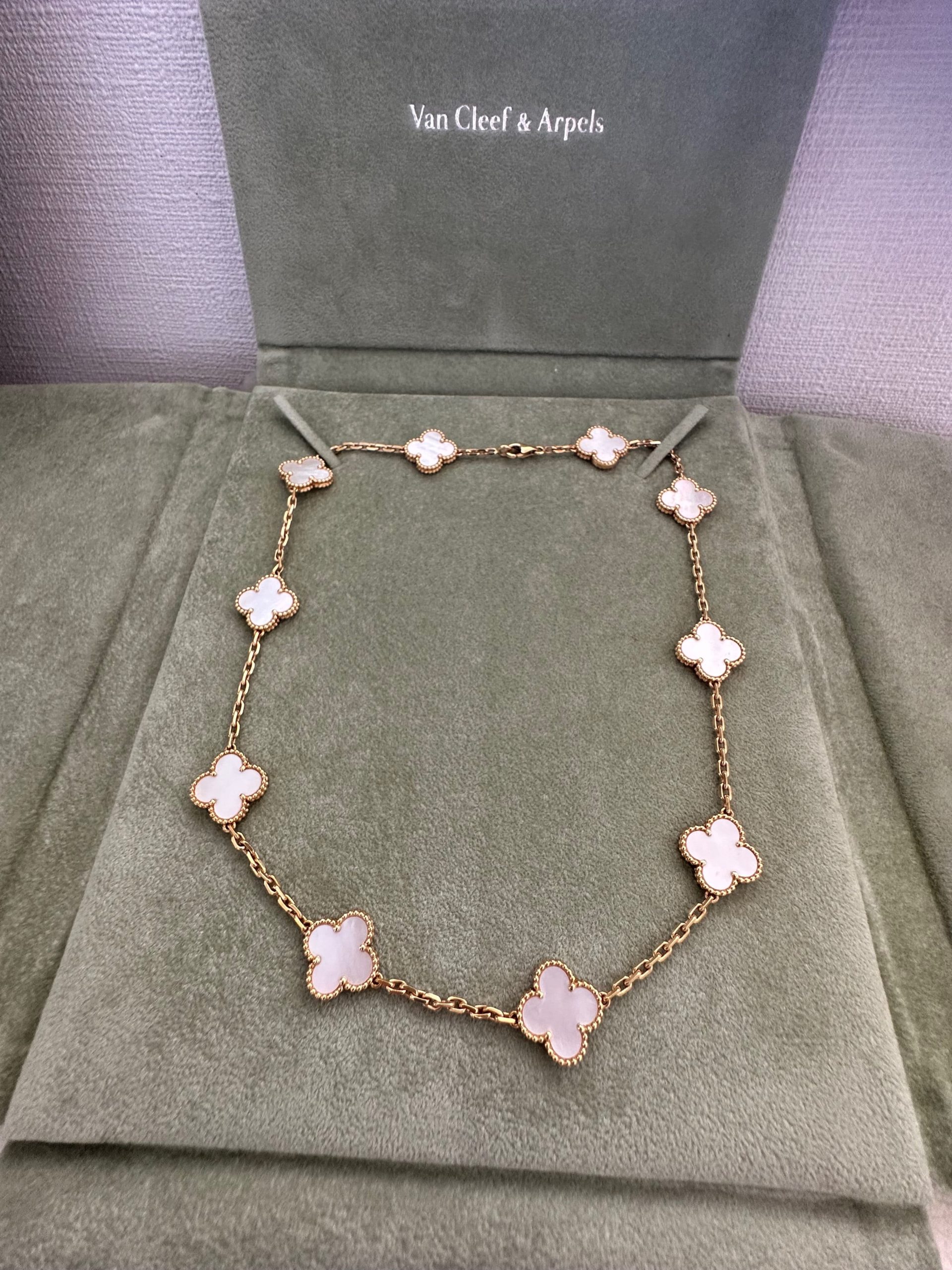 ヴァンクリーフ＆アーペル ヴィンテージアルハンブラ 10モチーフ ネックレス Yの画像