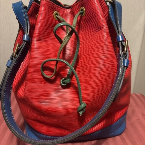 エピ ノエ トリコロール ハンドバッグ ショルダーバッグ レッド×グリーン×ブル