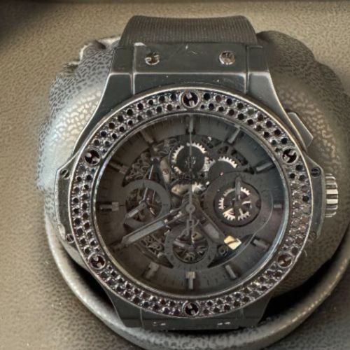 HUBLOT ビッグバン アエロバン オールブラック ブラックダイヤモンド