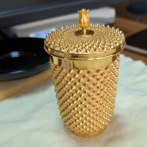 純金24K、湯呑み霞