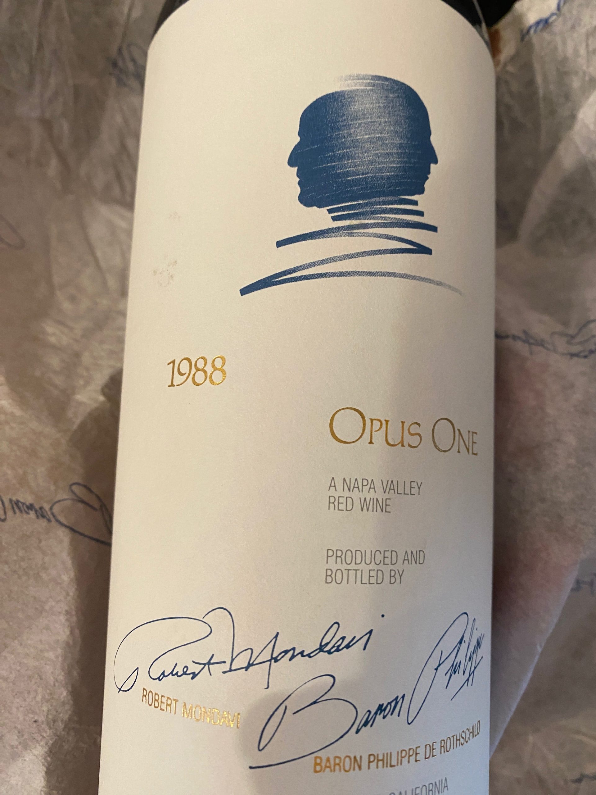 ワイン オーパスワン 1988年、2000年、1999年の各1本の画像