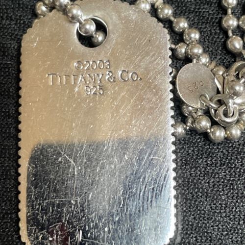 ティファニーコインエッジドッグタグネックレス