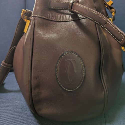 カルティエ マストライン レザーショルダーバッグ