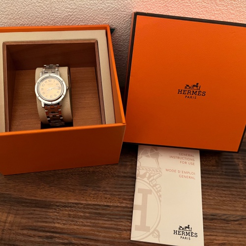 エルメス クリッパー ピンクゴールド文字盤の画像