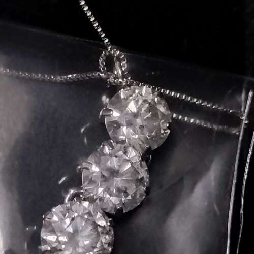 【KASHIMA】シルバー925 1.5ct ダイヤモンド ペンダント