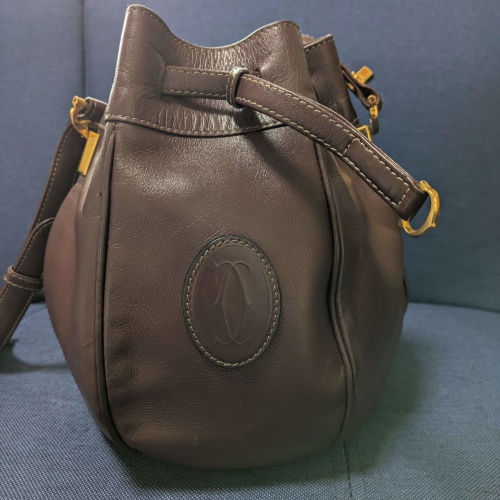 カルティエ マストライン レザーショルダーバッグの画像