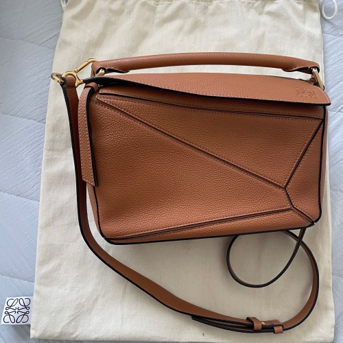 LOEWE ロエベ パズルバッグ スモール ソフトグレインカーフライトキャメル