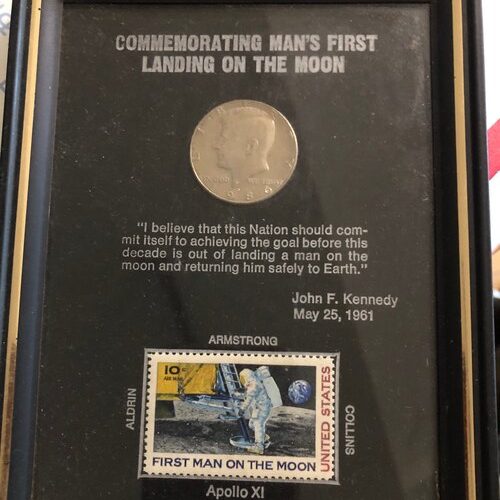 アポロ11号人類月面着陸祈念メダル&切手