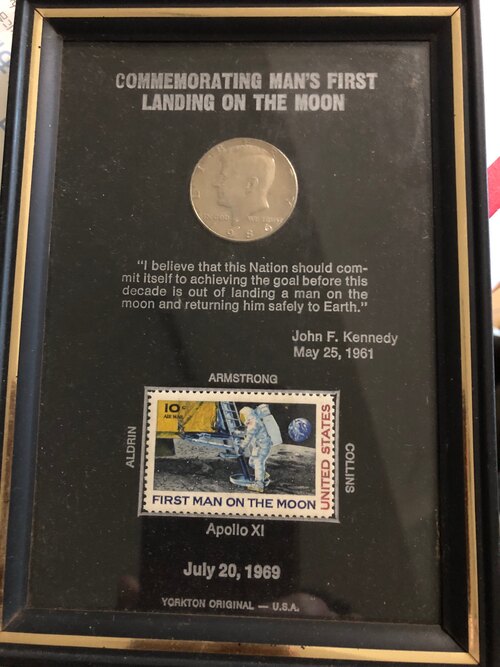 アポロ11号人類月面着陸祈念メダル&切手