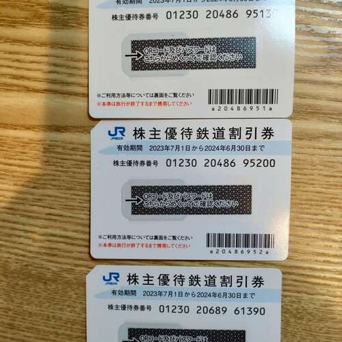 JR西日本株主優待券