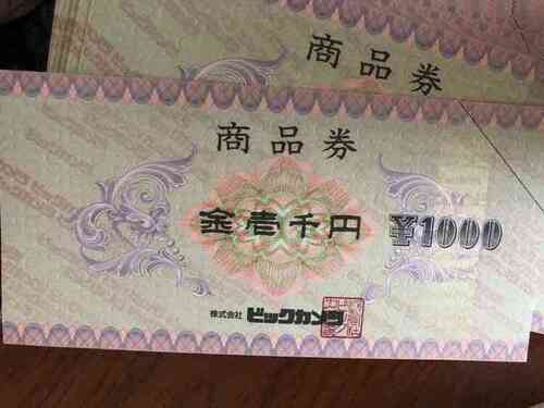 ビックカメラ商品券