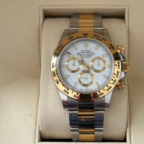 ロレックス　デイトナ　コンビ　文字盤白　ダイヤなし