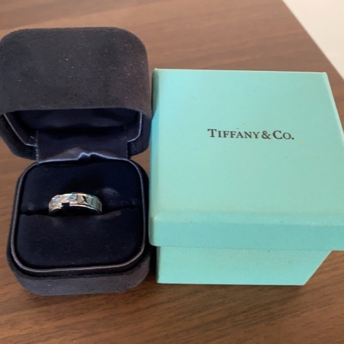 ティファニーアトラスホワイトゴールド ダイヤ、アクアマリン