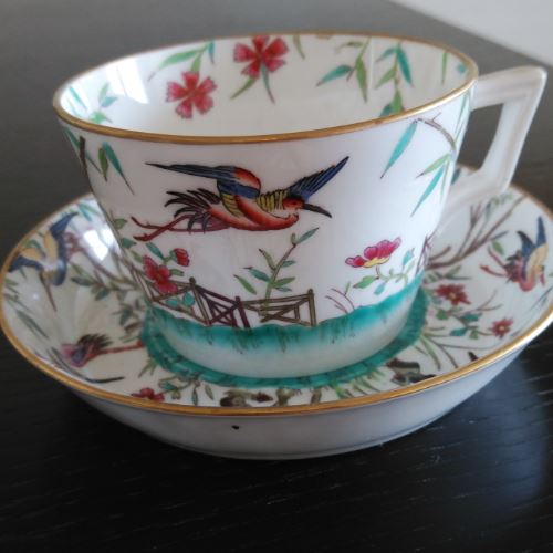 ミントン　シノワズリ　アンティークカップソーサー