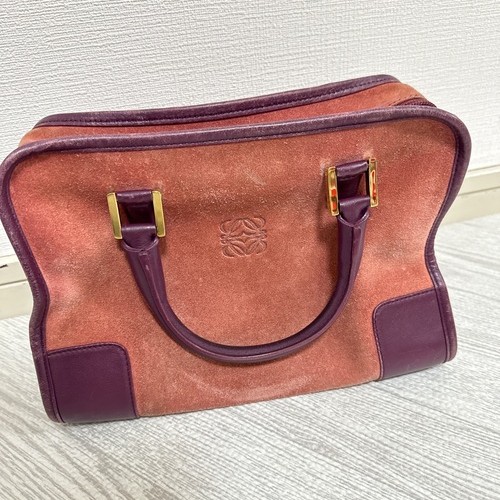 ロエベ　アマソナ　スエードバッグ