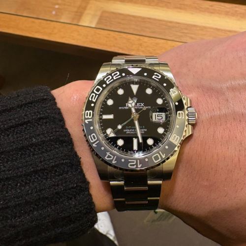 GMTマスターII オイスタースチール　黒灰