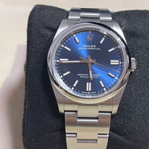 ロレックス オイスターパーペチュアル36 ブルー文字盤