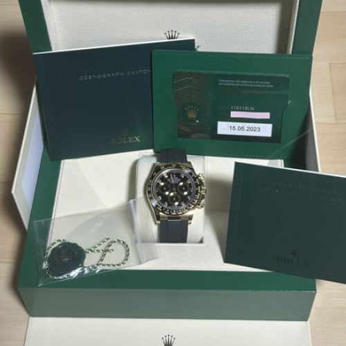 ロレックス デイトナ コスモグラフ デイトナ 116518LN 8Pダイヤ ブラックラバーベルト ブラック]