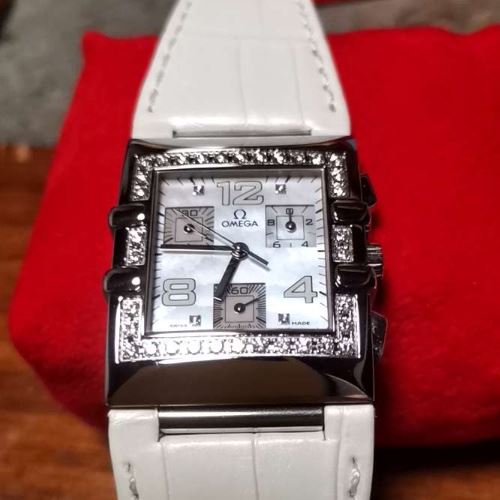 コンステレーションダイヤベゼルシェルクロノグラフ