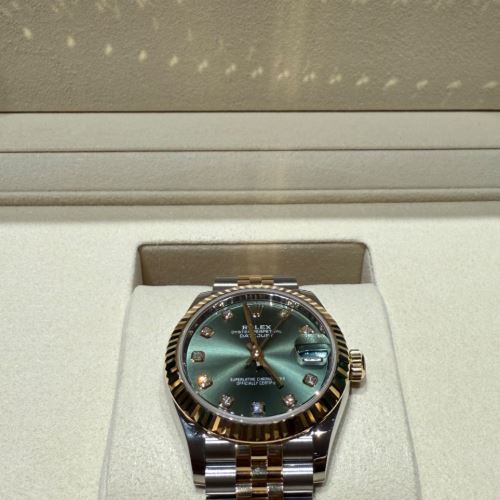 デイトジャスト31 オリーブグリーンイエローコンビダイヤ10P