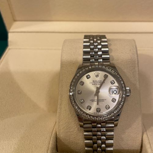 デイトジャスト31㎜オイスタースチール&ホワイトゴールド ダイアモンドベゼル