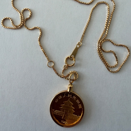 パンダ金貨ネックレス ネックレス部分18金