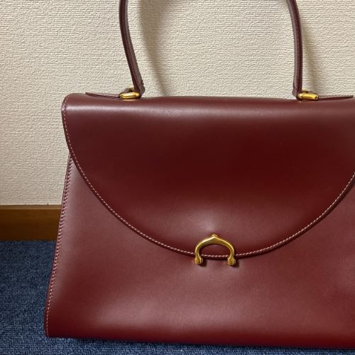 カルティエ　ボルドー　ハンドバッグ