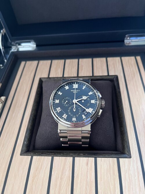 ブレゲマリーンクロノグラフTI(青文字盤)