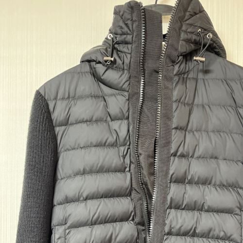 フロントダウン フード フルジップ ニット