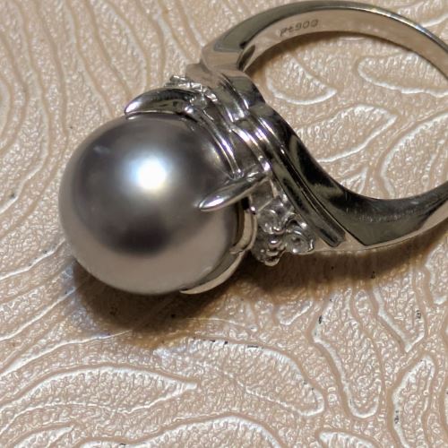 真珠プラチナリング